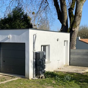 Création d'un garage toit tôle